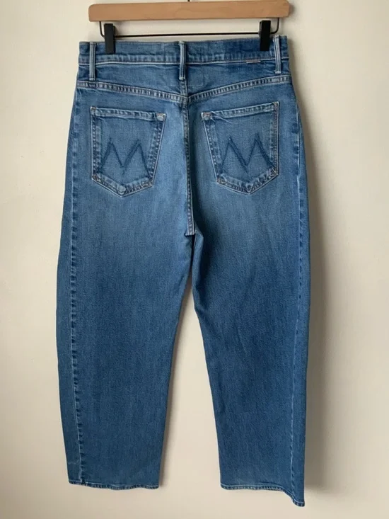 MOTHER SUPERIOR Jeans Full-Pipe Flood It’s a Small World Blue Size 27 - Picture 3 of 14